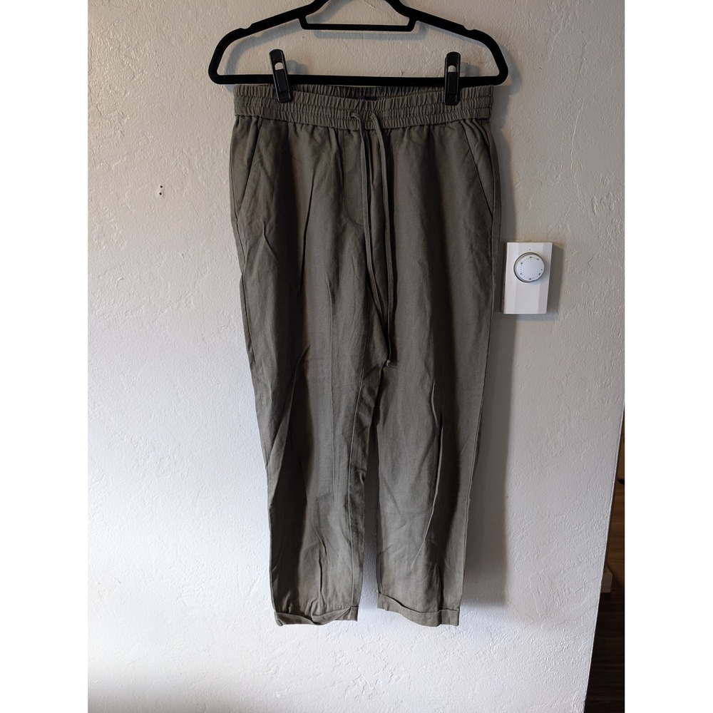 J.Crew Linen‎ Pants Olive womens sz 6